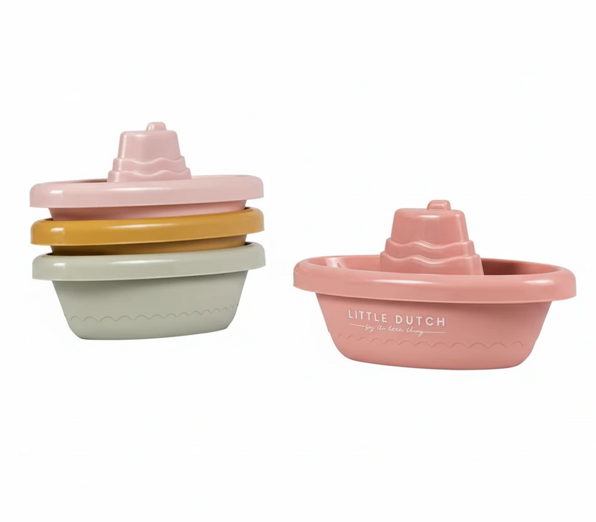 Barchette da Bagno Impilabili Rosa 4m+