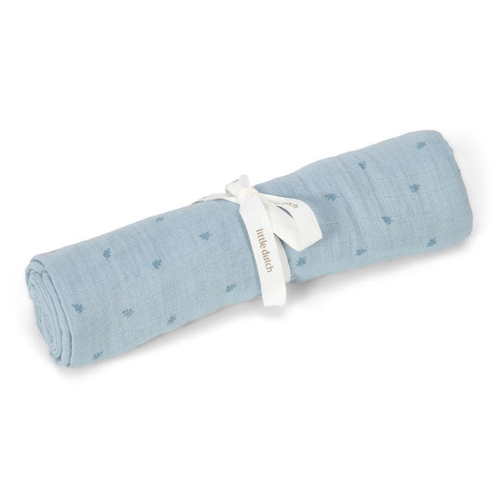 Mussola di Cotone Newborn Blu 120cm