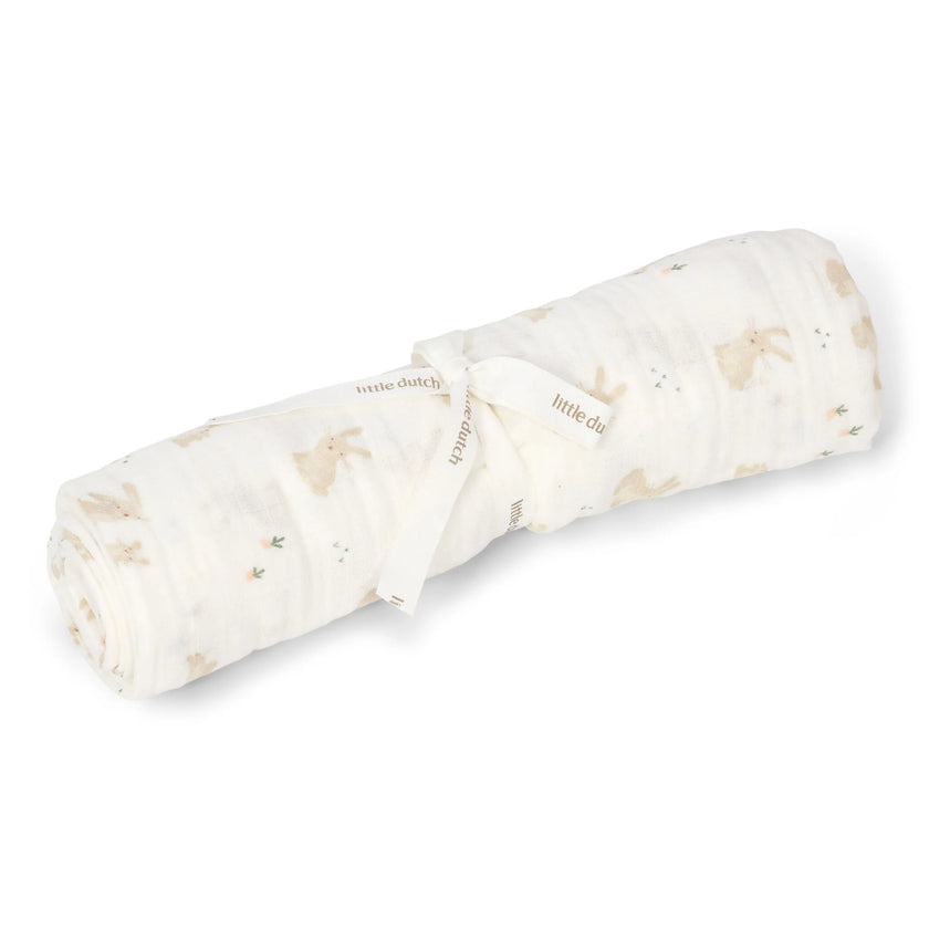 Mussola di Cotone Bio Baby Bunny 120 cm