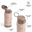 Borraccia Antigoccia in Metallo 340 ml - Tiny Farm - Rosa