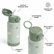 Borraccia Antigoccia in Metallo 340 ml - Playground - Verde