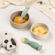 Set 2 Cucchiai da Apprendimento in Silicone - Tiny Farm - Verde