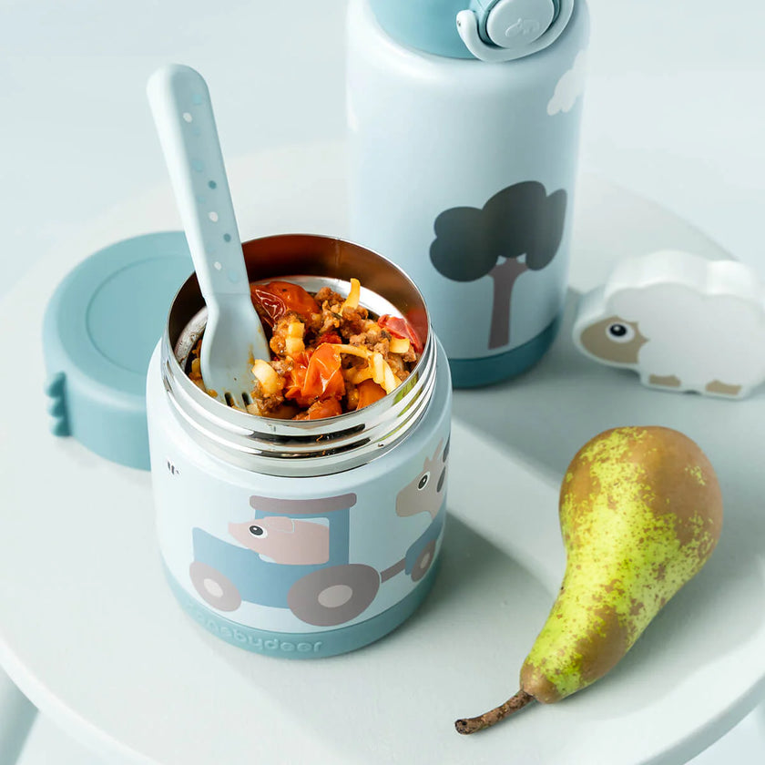Thermos Pappa - Tiny Farm - Blu - 300ml