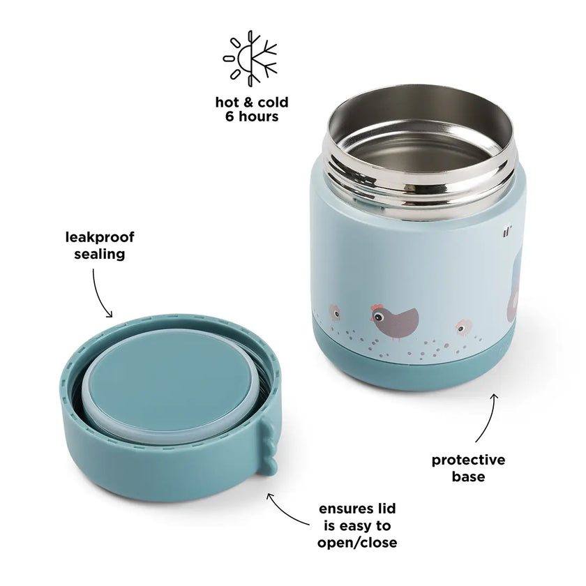 Thermos Pappa - Tiny Farm - Blu - 300ml
