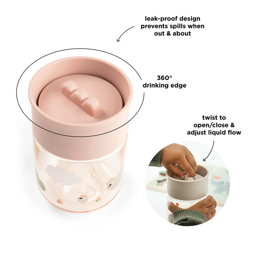 Tazza da Apprendimento  Antigoccia - Tiny Farm - Cipria - 260 ml