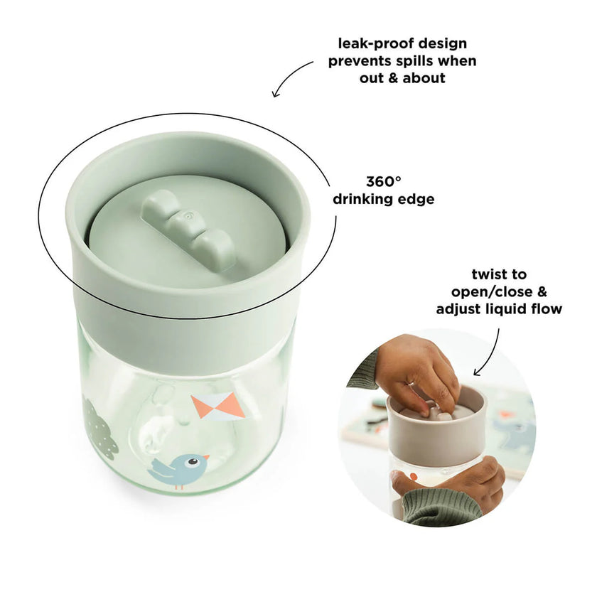 Tazza da Apprendimento  Antigoccia - Playground - Verde - 260 ml
