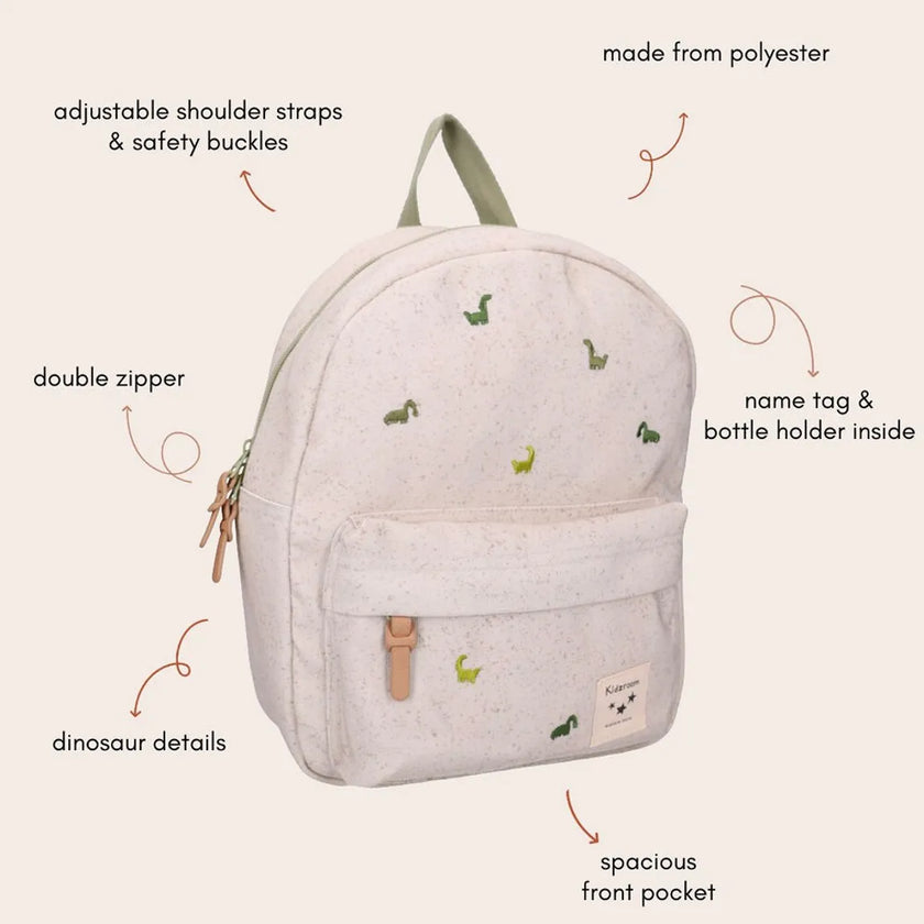 Zaino Pear – Dinosauri Beige