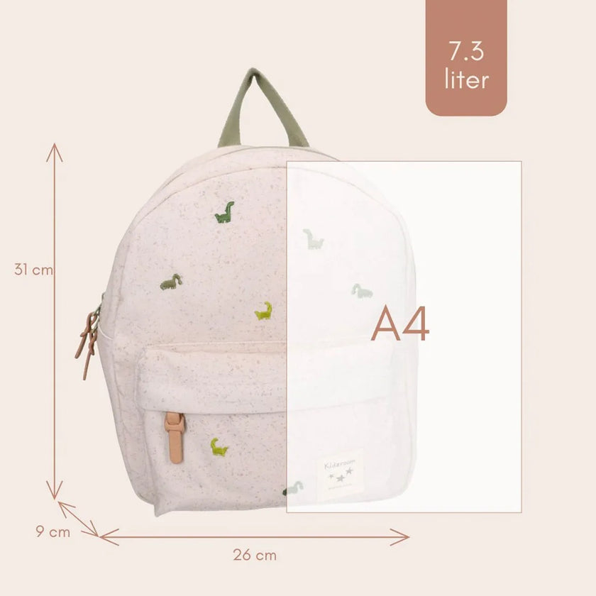 Zaino Pear – Dinosauri Beige