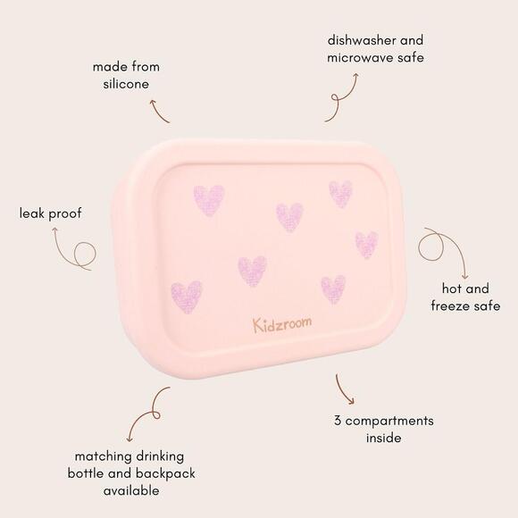 Lunch Box in Silicone - Cuori Rosa