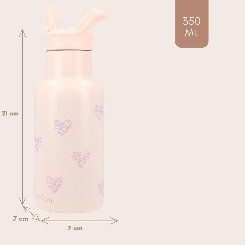 Borraccia Termica Magical Meadows 350 ml - Cuori Rosa