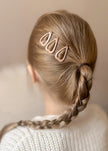 Fermagli per Capelli Glitterati Cuori Nude - 10pz