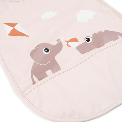 Bavaglio Impermeabile con Tasca - Playground - Rosa - Certificato OEKO-TEX
