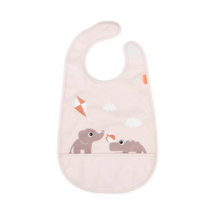 Bavaglio Impermeabile con Tasca - Playground - Rosa - Certificato OEKO-TEX