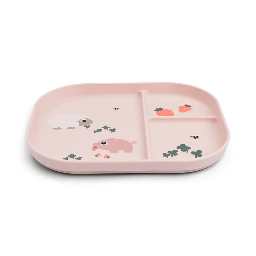 Piatto con Scomparti Tiny Farm - Cipria