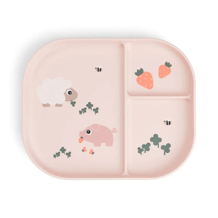 Piatto con Scomparti Tiny Farm - Cipria