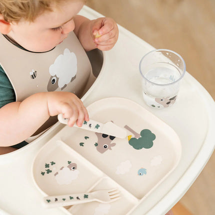 Piatto con Scomparti Tiny Farm - Sabbia