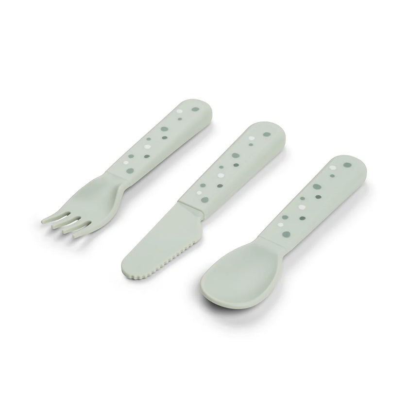 Set Posate da Apprendimento - Happy Dots - Verde