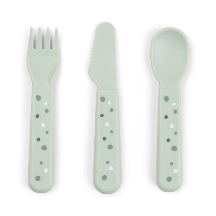 Set Posate da Apprendimento - Happy Dots - Verde
