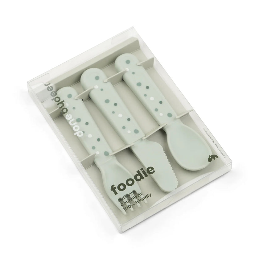 Set Posate da Apprendimento - Happy Dots - Verde