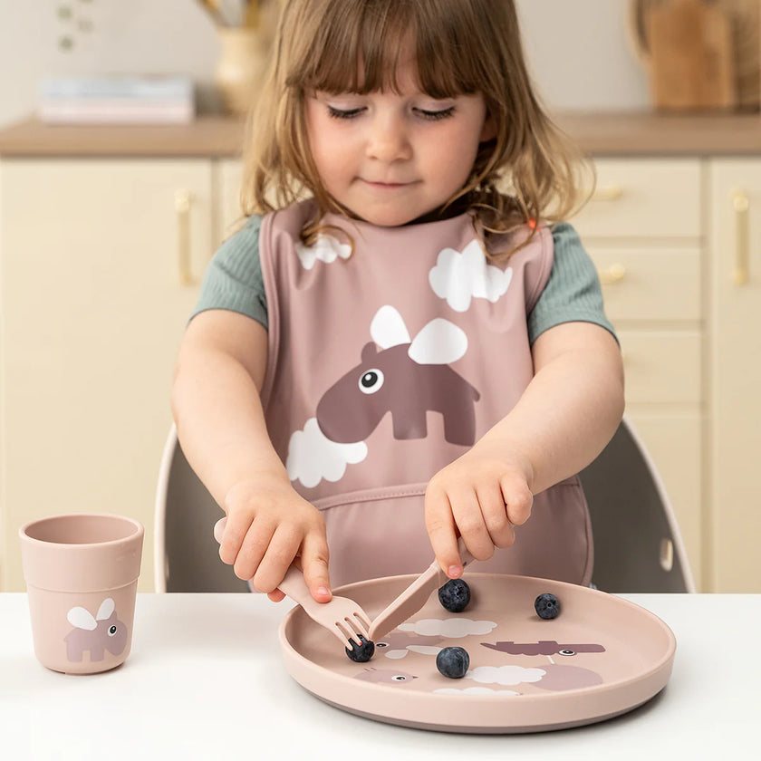 Set Posate da Apprendimento - Happy Dots - Cipria
