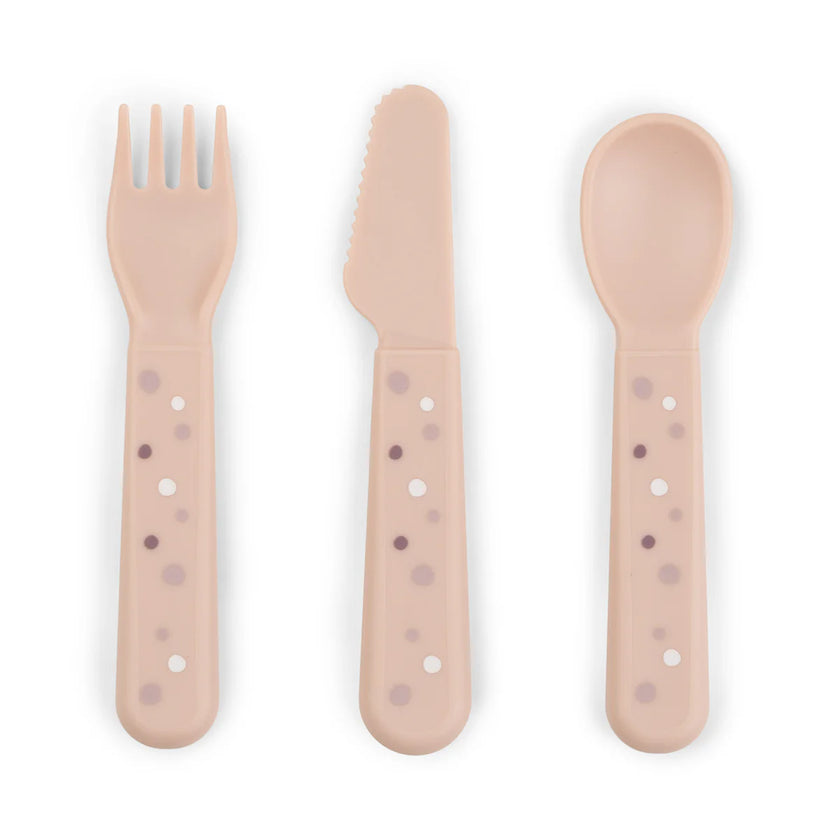 Set Posate da Apprendimento - Happy Dots - Cipria