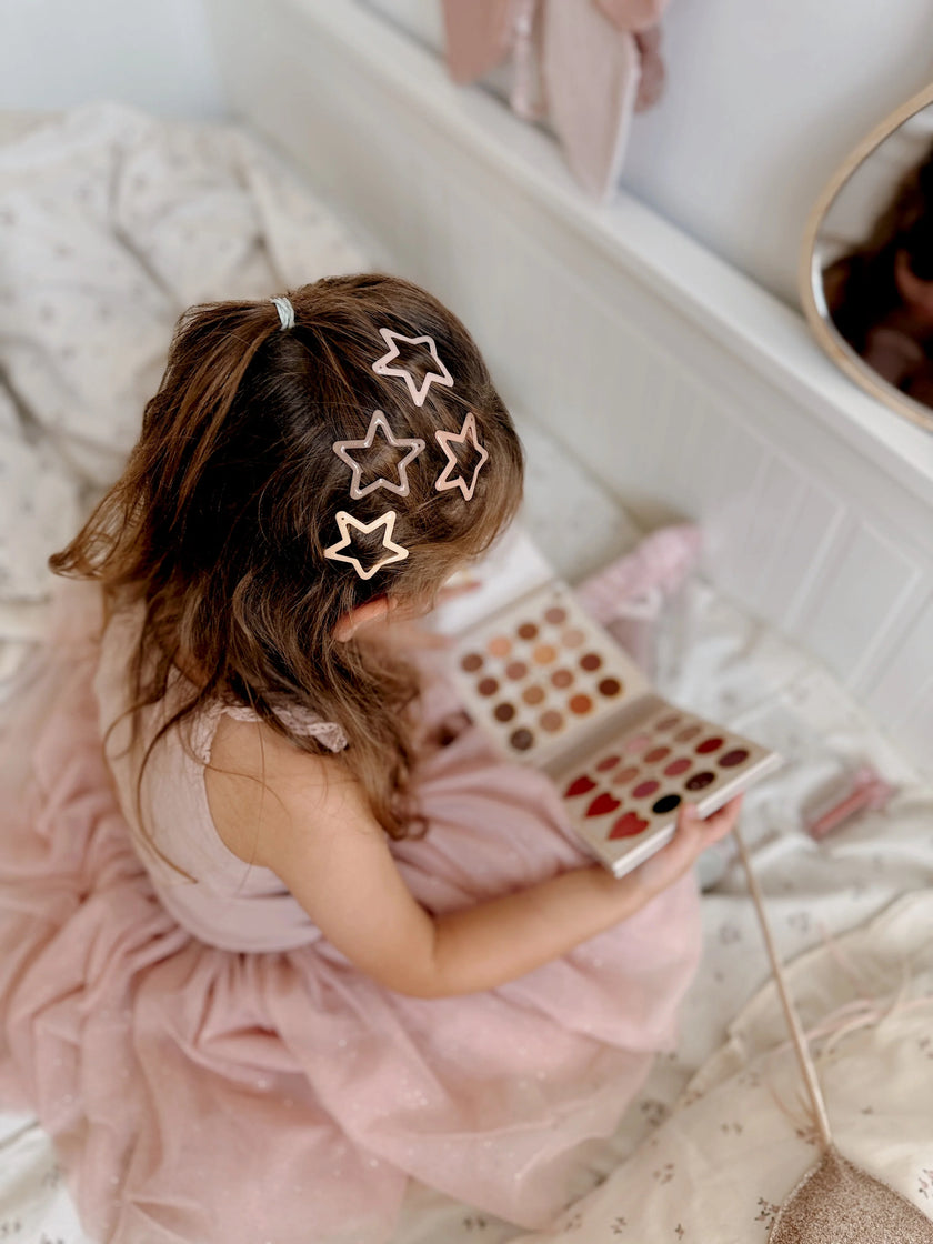 Fermagli per Capelli Glitterati Stella Big Nude - 10pz
