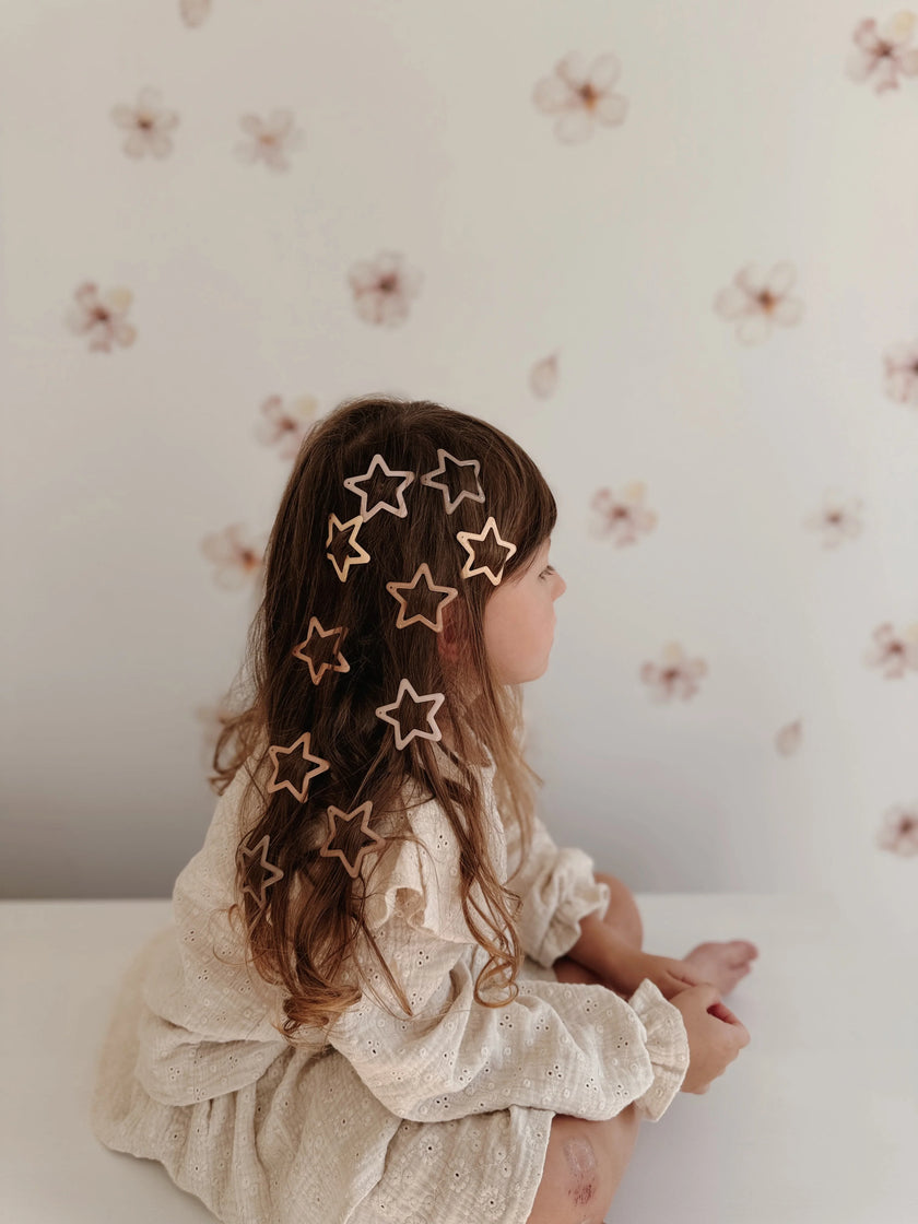 Fermagli per Capelli Glitterati Stella Big Nude - 10pz