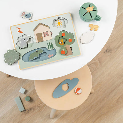 Gioco a Incastro Deer Friends - Legno - 18M+