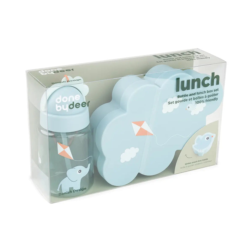 Set Portapranzo/Merenda con Borraccia - Blu
