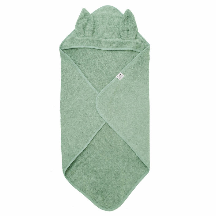 Asciugamano con cappuccio con orecchie di coniglio Verde Cameo