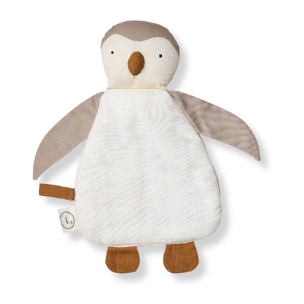 Panno Coccola Pinguino in cotone biologico Talpa con portaciuccio