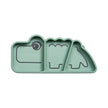 Piatto a Scomparti Anti-Scivolo Stick&Stay Croco - Verde