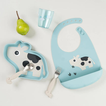Bavaglio Impermeabile con Tasca - Tiny Farm - Blu