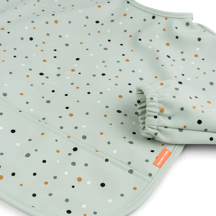 Bavaglio a Maniche Lunghe Impermeabile con Tasca - Happy Dots - Verde
