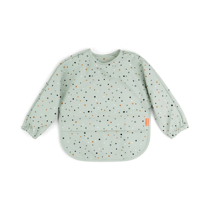 Bavaglio a Maniche Lunghe Impermeabile con Tasca - Happy Dots - Verde