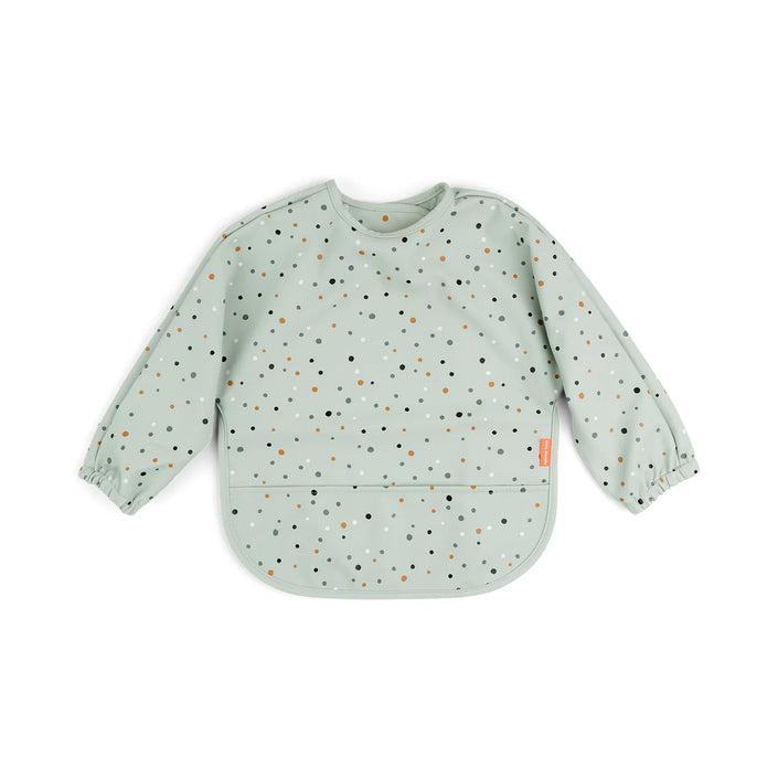 Bavaglio a Maniche Lunghe Impermeabile con Tasca - Happy Dots - Verde