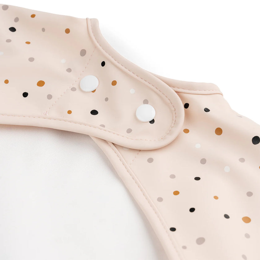 Bavaglio a Maniche Lunghe Impermeabile con Tasca - Happy Dots - Rosa