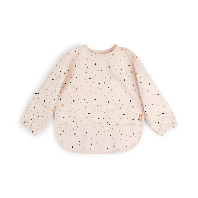 Bavaglio a Maniche Lunghe Impermeabile con Tasca - Happy Dots - Rosa