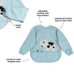 Bavaglio a Maniche Lunghe con Tasca - Tiny Farm - Blu