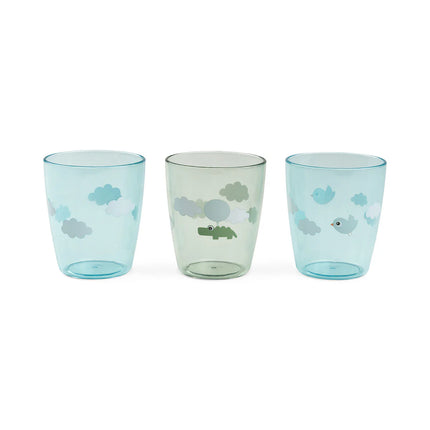 Set di 3 Mini Bicchieri Yummy - Happy Clouds - Verde
