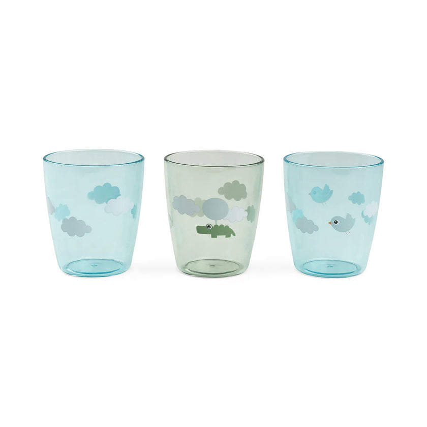 Set di 3 Mini Bicchieri Yummy - Happy Clouds - Verde