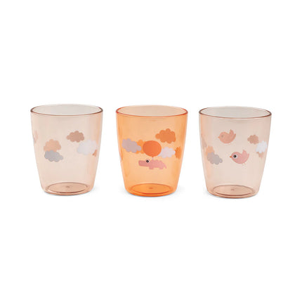 Set di 3 Mini Bicchieri Yummy - Happy Clouds - Papaya