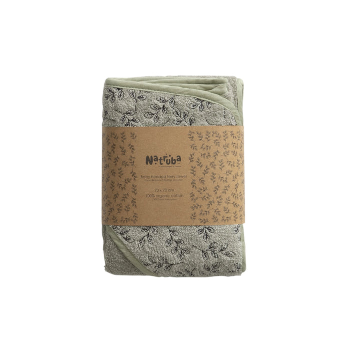 Asciugamano con cappuccio in Spugna Bio Verde