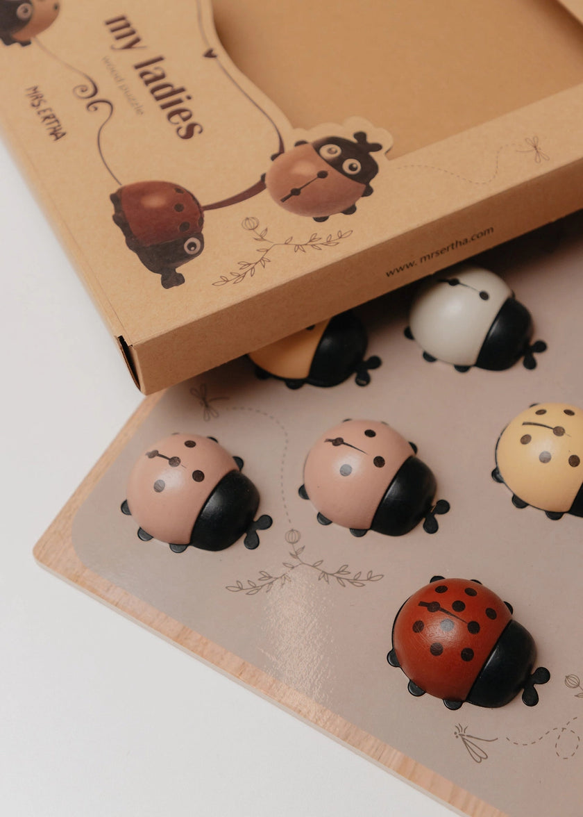 Puzzle in Legno Coccinelle XXL con Incastri 3+