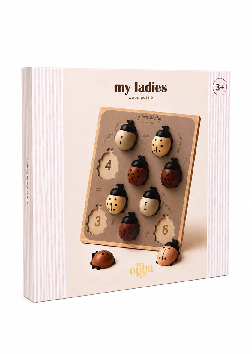 Puzzle in Legno Coccinelle XXL con Incastri 3+