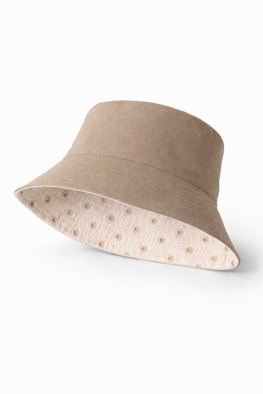 Cappello Buckies in Cotone Pois Neutri