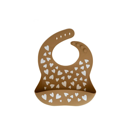 Bavaglino in silicone Cuori Camel