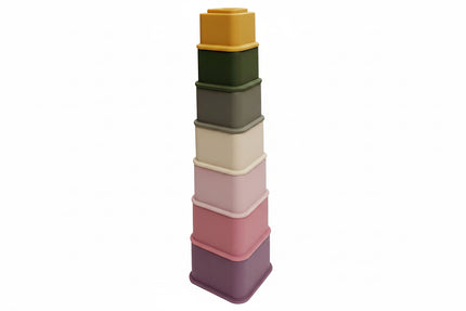 Gioco impilabile con cubi quadrati in silicone