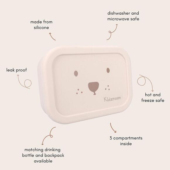 Lunch Box in Silicone - Beary Beige