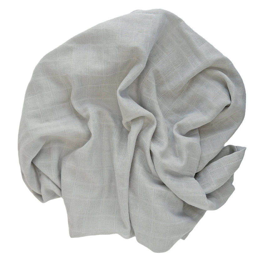 Mussola Organica Grigio Argento 70 cm